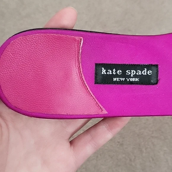 Kate Spade Fuchsia Slides - Picture 7 of 8